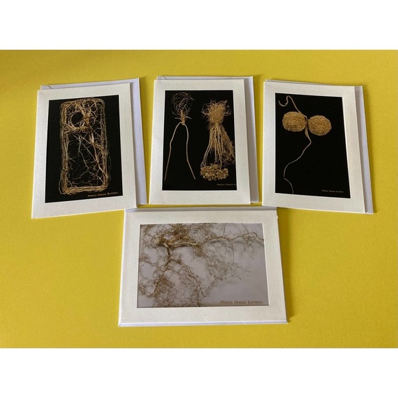 - Set of 4 Metallic Art Print Blank Greeting Cards W/ Envelope - Art by my… - Picture 12 of 14